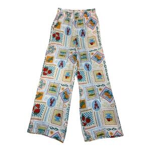 La Dolce Vita Italian Print Pants-100% Rayon Women’s Size X-Small